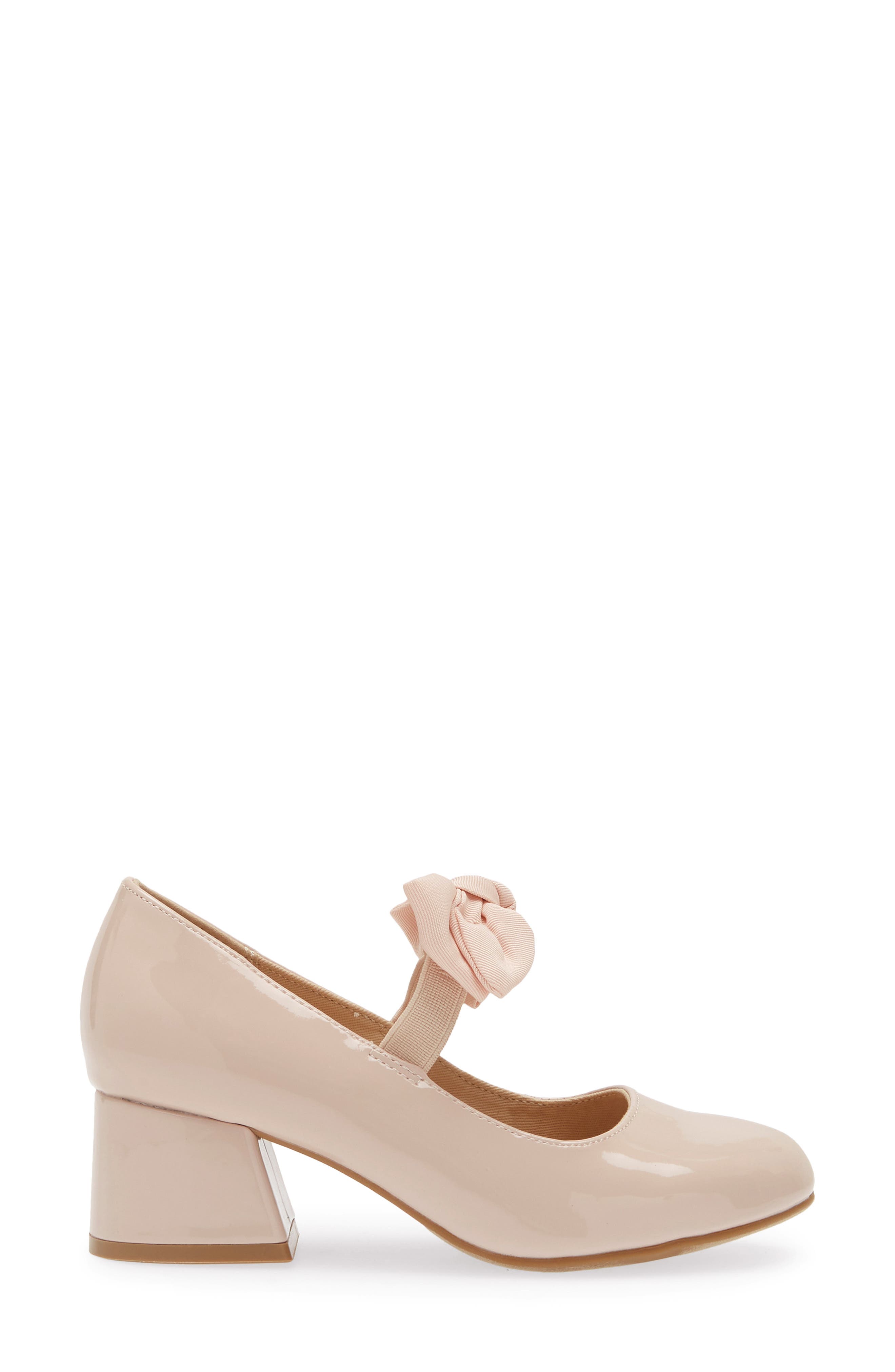 Kids' Lark Bow Pump, Alternate, color, BEIGE PEARL