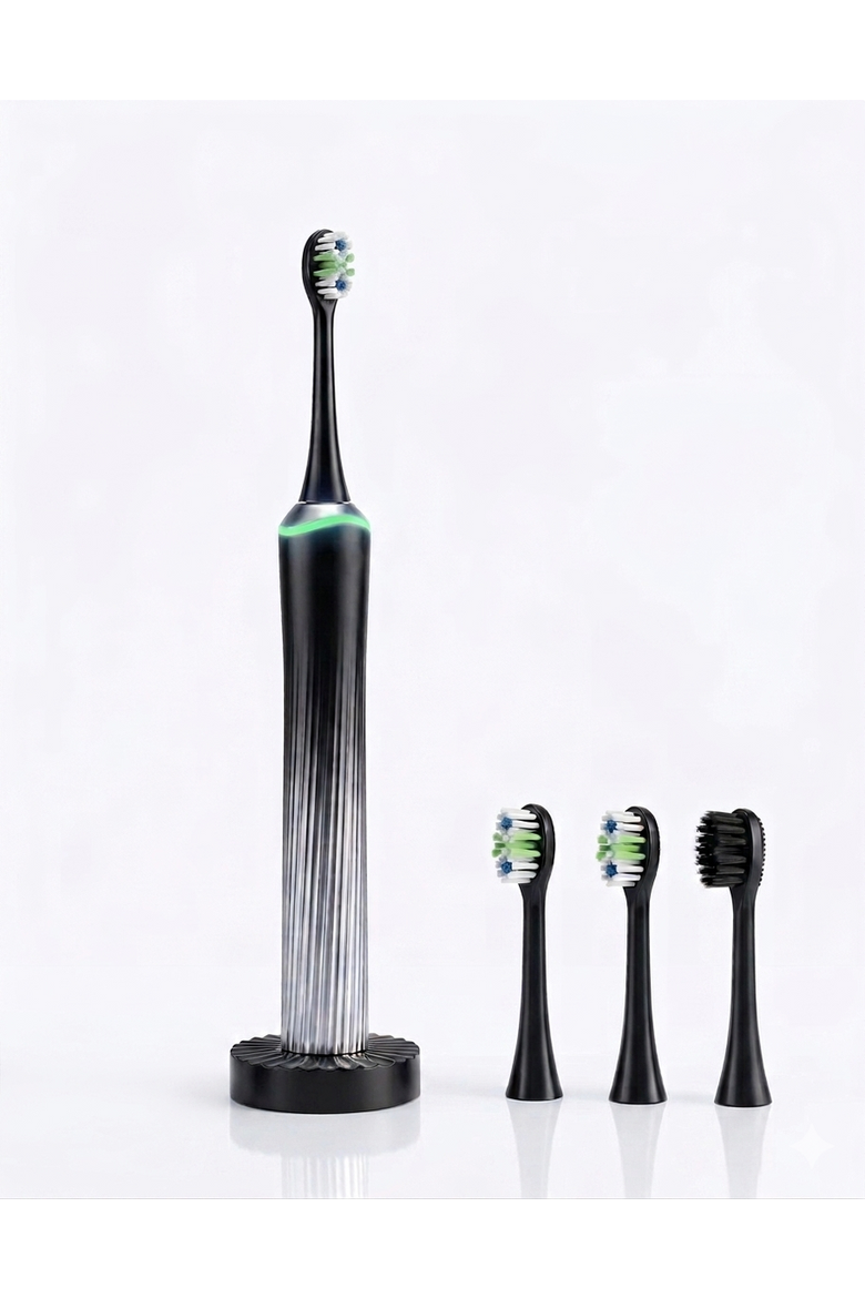 Button-Free Rechargeable Sonic Toothbrush with Pressure Sensor, Main, color, Glacier Noir
