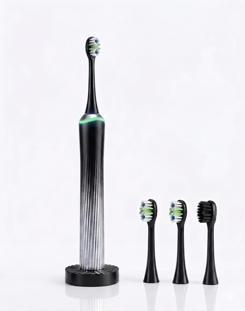 Button-Free Rechargeable Sonic Toothbrush with Pressure Sensor
