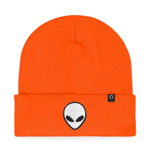 Dalix Alien Beanie In Neon Orange
