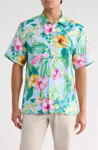 Hibiscus Heritage Linen Button-Up Shirt