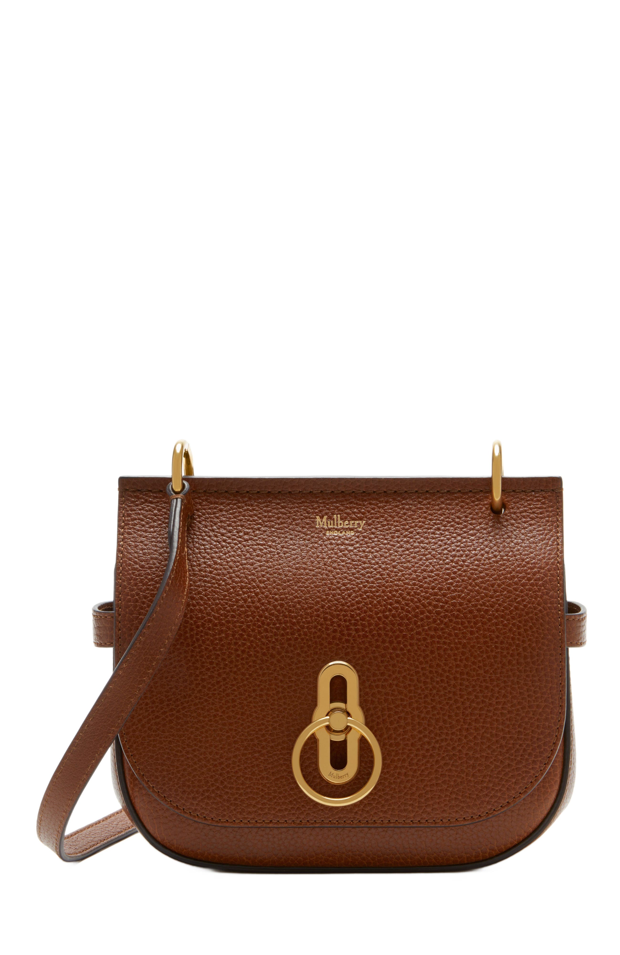 Mulberry Small Amberley Leather Satchel, Main, color, Oak