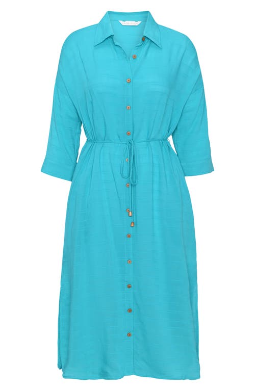 LA BLANCA LA BLANCA SEA COVER BUTTON-UP COVER-UP DRESS 