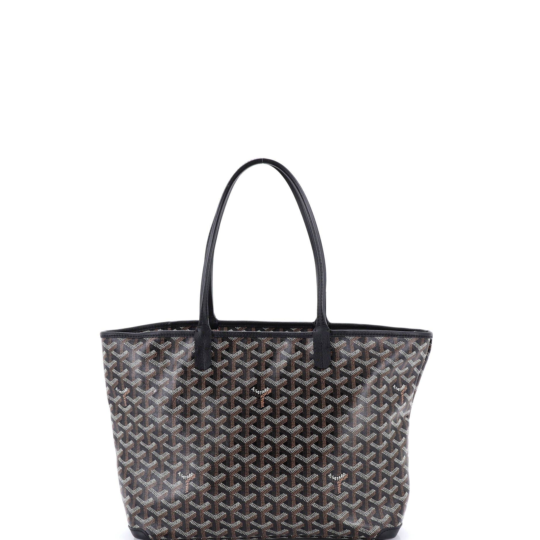 Pre-Owned Goyard Artois Tote Coated Canvas PM, Main, color, Black