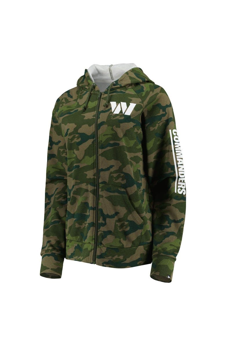 New Era Women's New Era Camo Washington Commanders Raglan Full-Zip Hoodie, Alternate, color, Camo