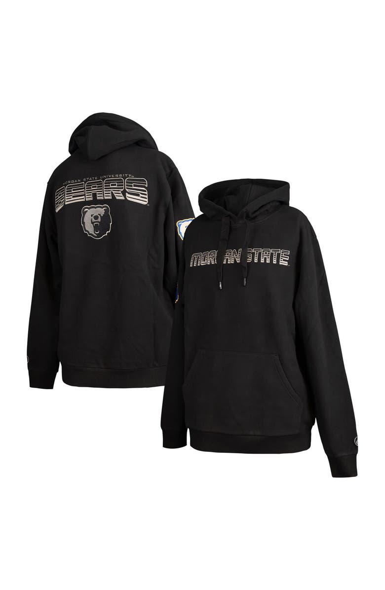 FISLL Men's FISLL  Black Morgan State Bears Puff Print Sliced Pullover Hoodie, Main, color, Black