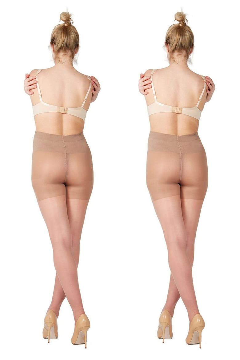 2-Pack Sheer Maternity Tights, Alternate, color, HONEY