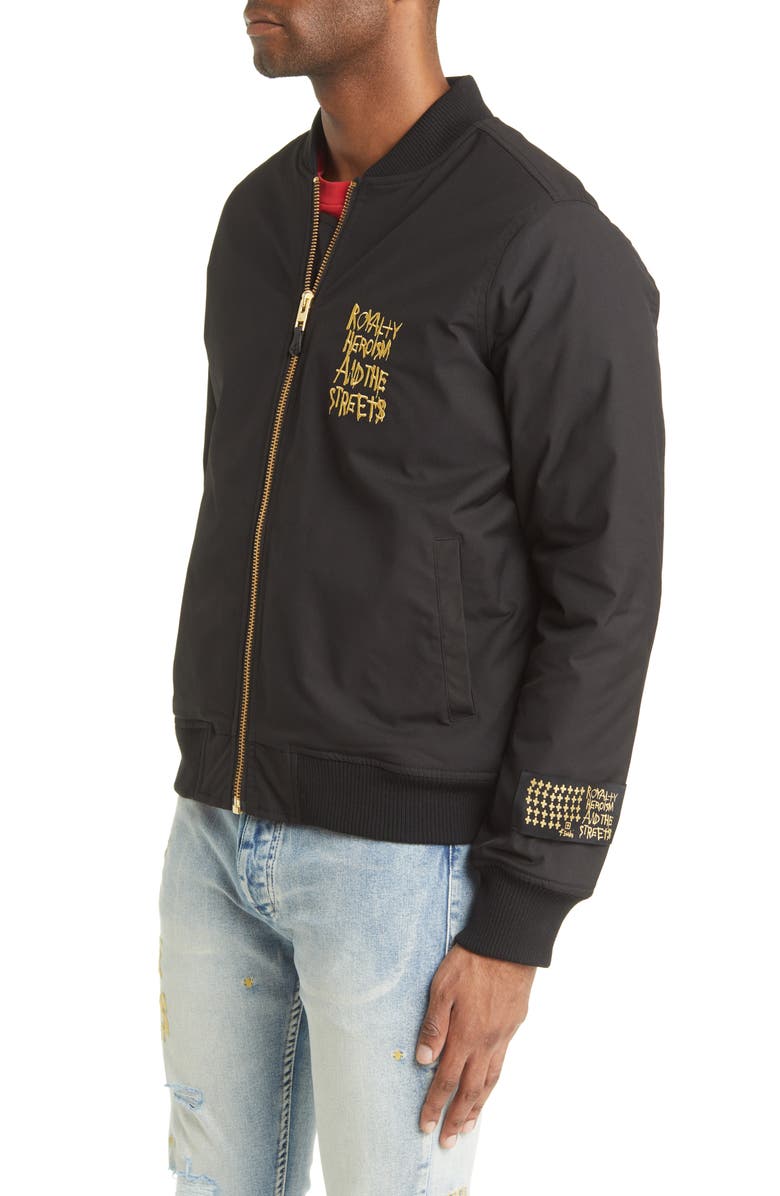 Ksubi Men's Embroidered Graphic Bomber Jacket, Alternate, color, 