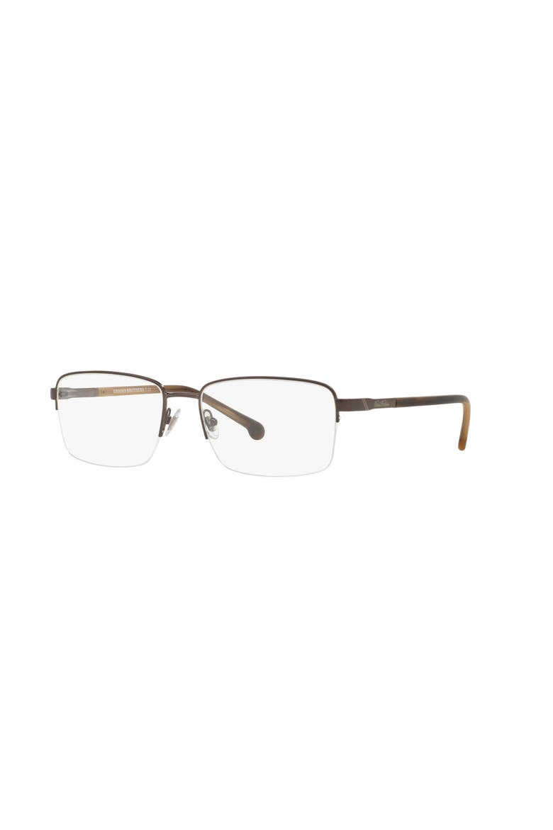 56mm Rectangle optical glasses, Main, color, Brown