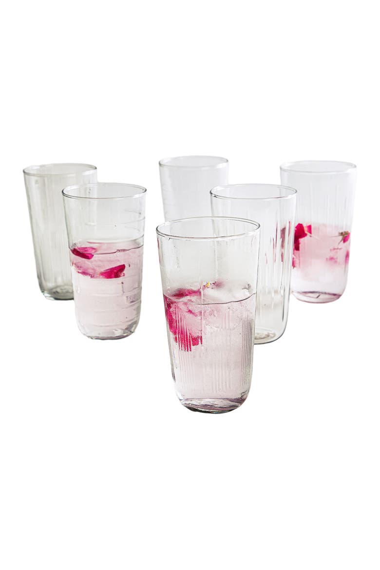 Hudson Tall Glasses - Set of 6, Main, color, Clear