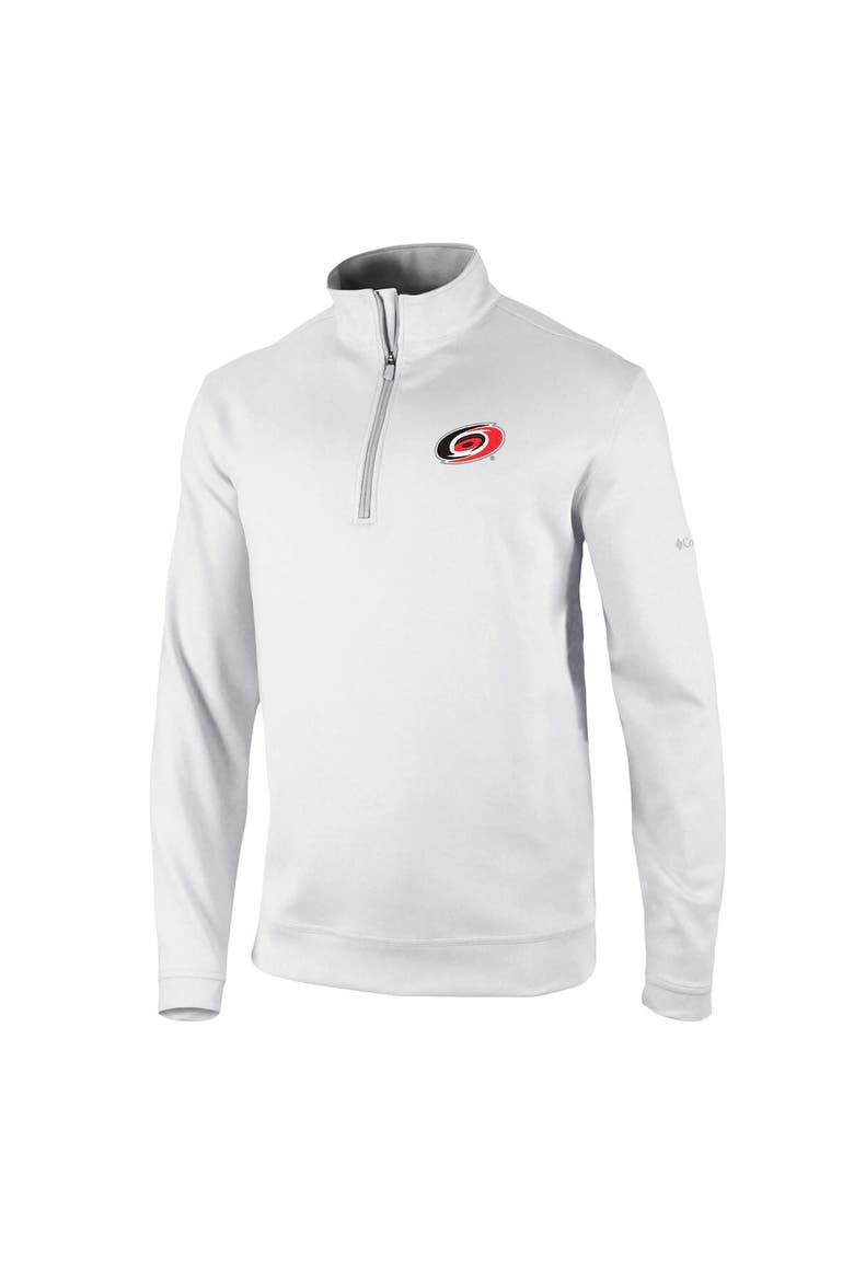 Men's Columbia White Carolina Hurricanes Wickham Hills Omni-Wick Quarter-Zip Jacket, Alternate, color, White