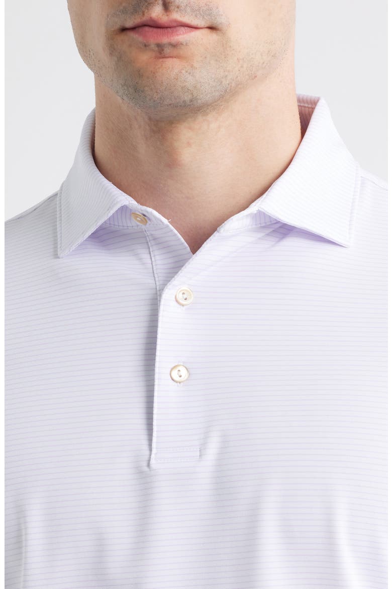 Highland Performance Jersey Polo, Alternate, color, WHITE / PETAL PURPLE