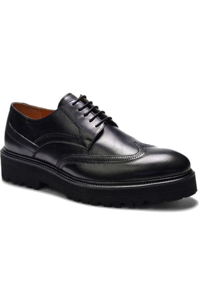 A. Veer Hadley Wingtip, Alternate, color, Black Leather
