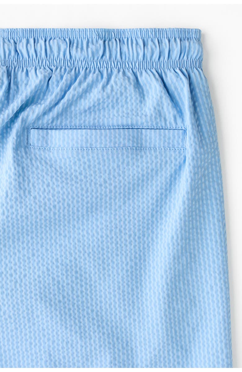 H&M Seersucker Swim Shorts, Alternate, color, Light Blue/Striped