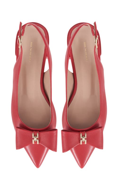 Bruno Magli Bella Pointed Toe Slingback Flat In Red
