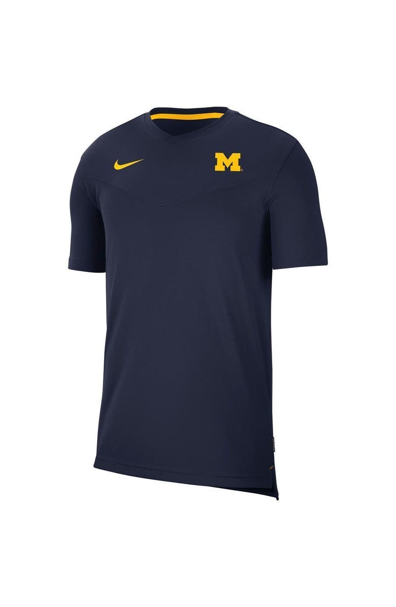 Nike Men's Nike Navy Michigan Wolverines 2022 Coaches UV Performance T-Shirt, Alternate, color, 