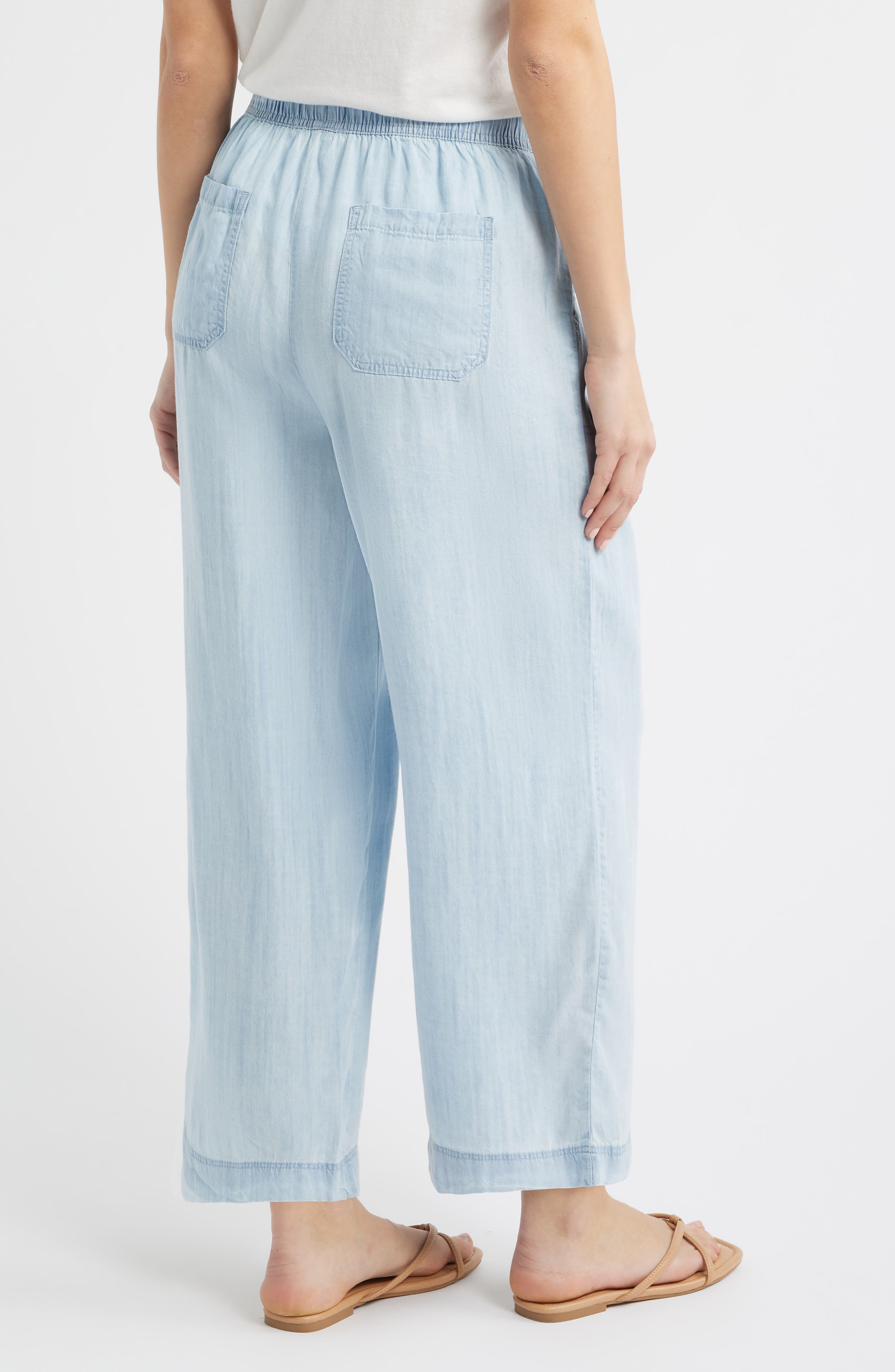 Inaya Chambray Drawstring Ankle Pants - image 4