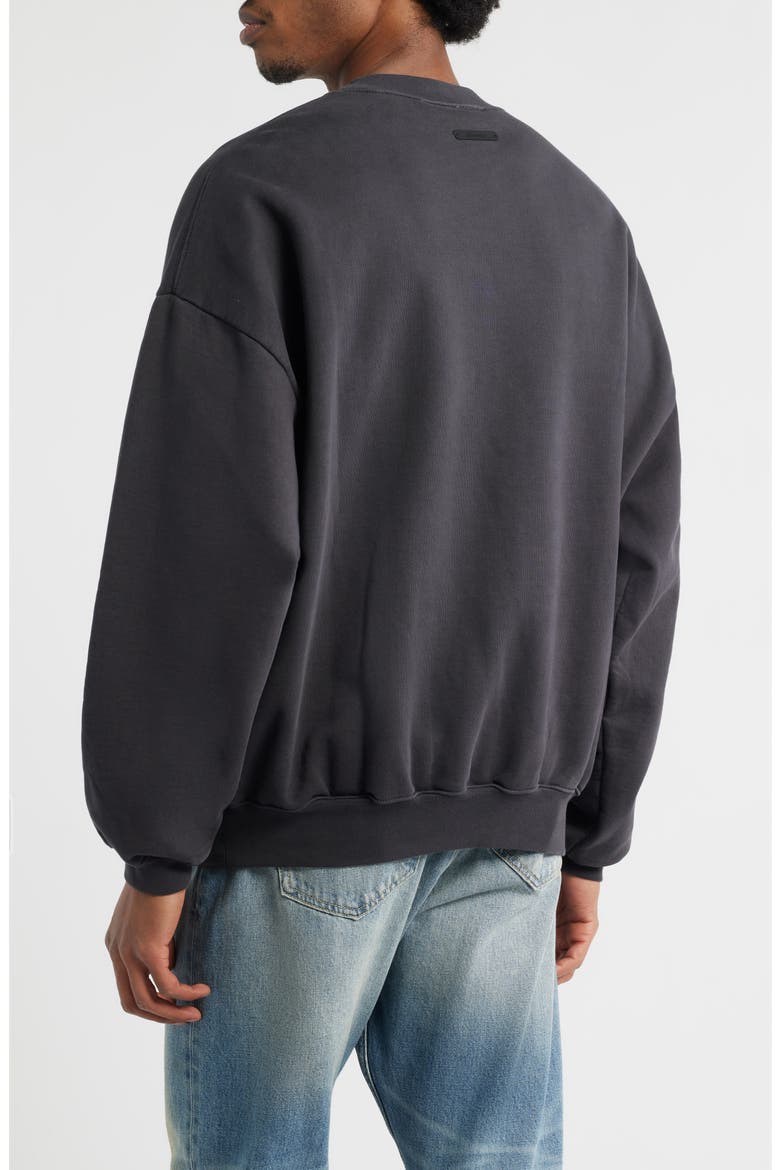 Campus '90s Fleece Logo Graphic Sweatshirt, Alternate, color, FADED BLACK