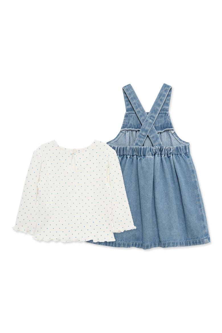 Heart Denim Jumper Set, Alternate, color, DENIM