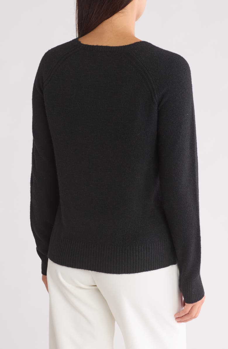 Caslon<sup>®</sup> Raglan Sleeve Sweater, Alternate, color, Black