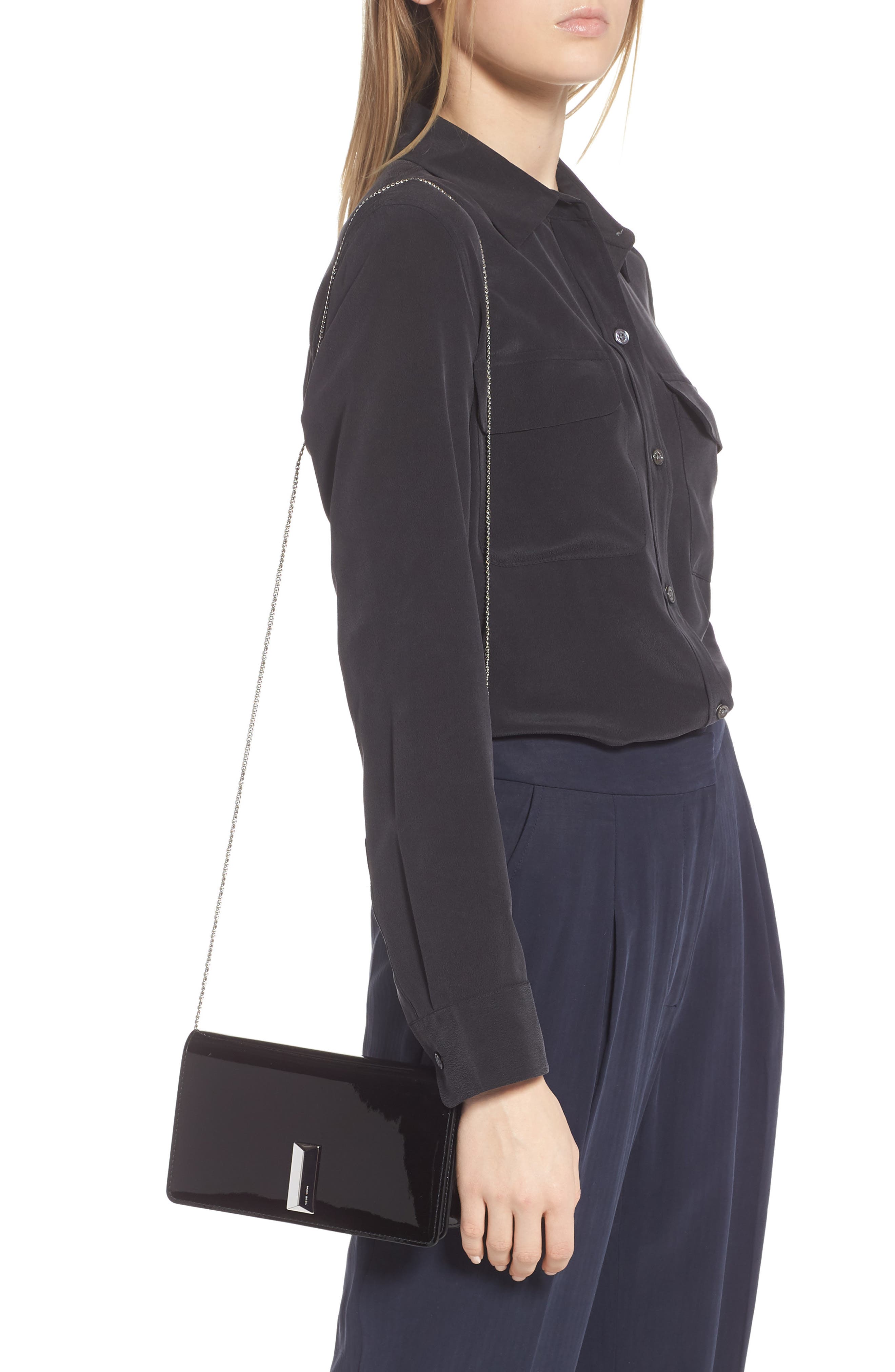 BOSS Nathalie Mini Leather Crossbody Bag, Alternate, color, 