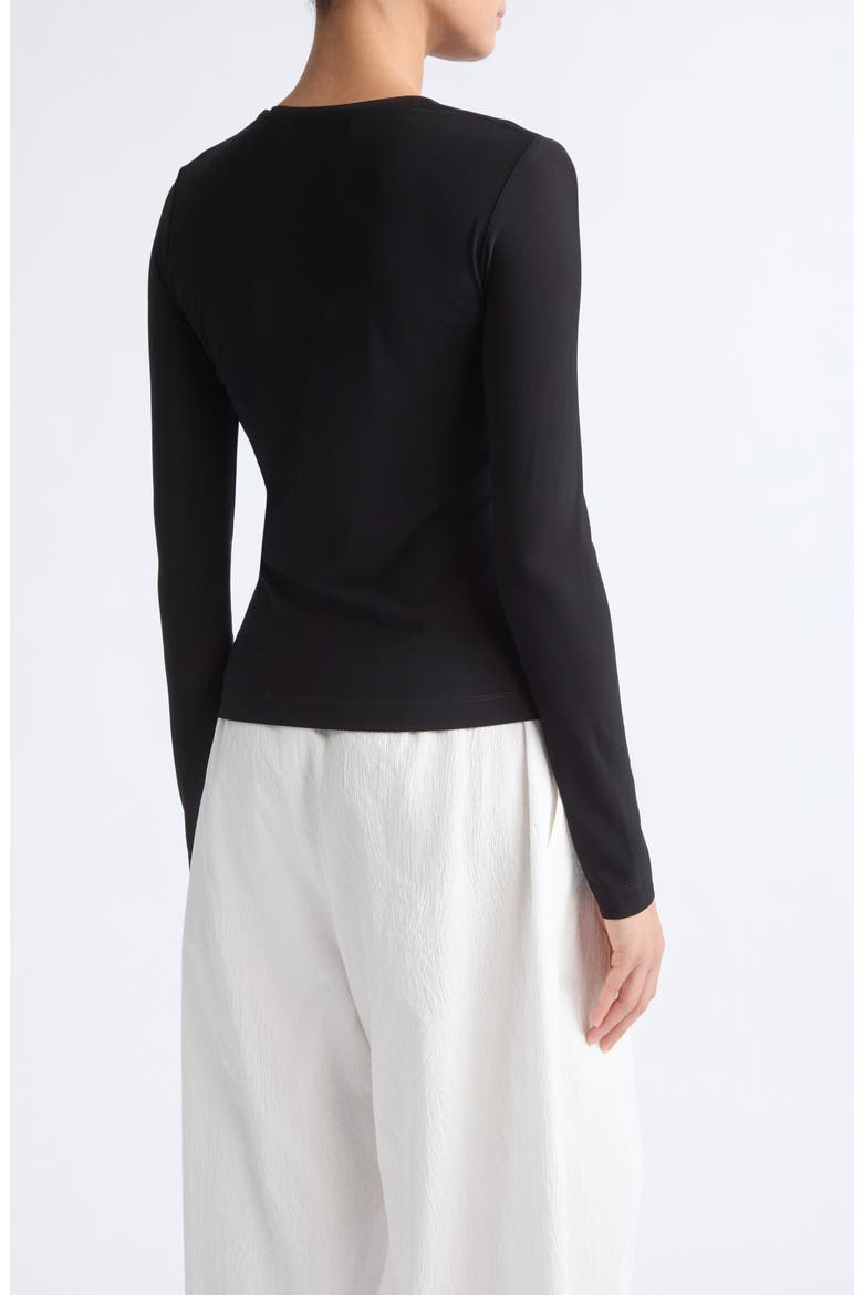 Onna Long Sleeve Top, Alternate, color, BLACK