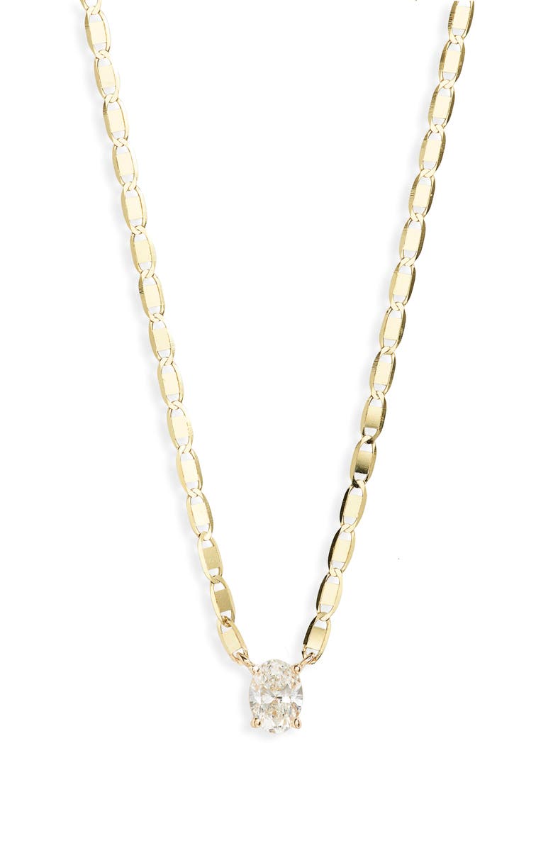 LANA Solo Oval Diamond Malibu Necklace, Main, color,