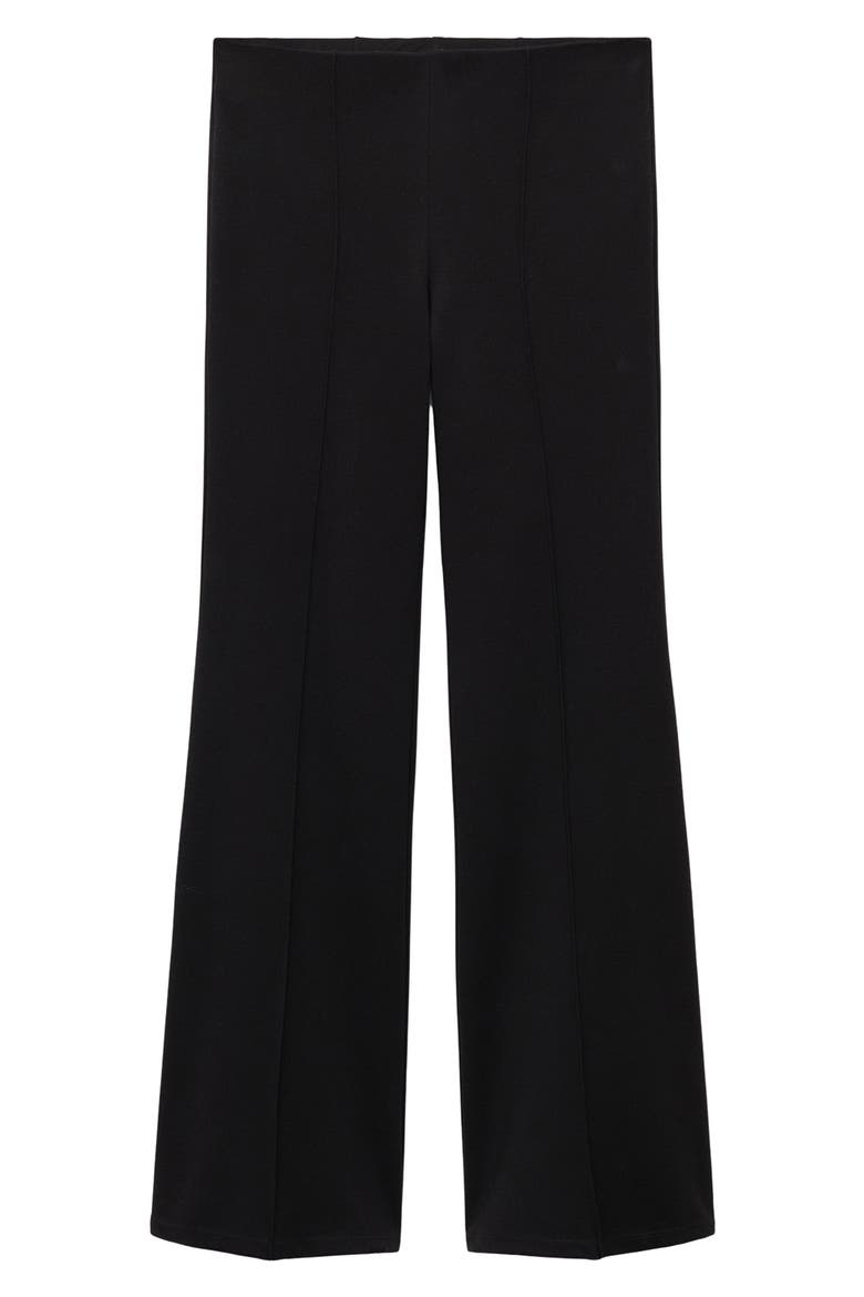 Seamed Detail Flare Leggings, Alternate, color, BLACK