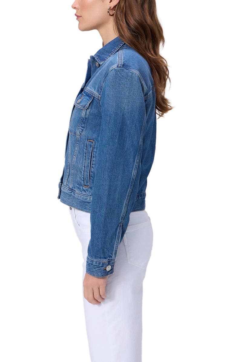 PAIGE Mari Denim Trucker Jacket, Alternate, color, Catamaran