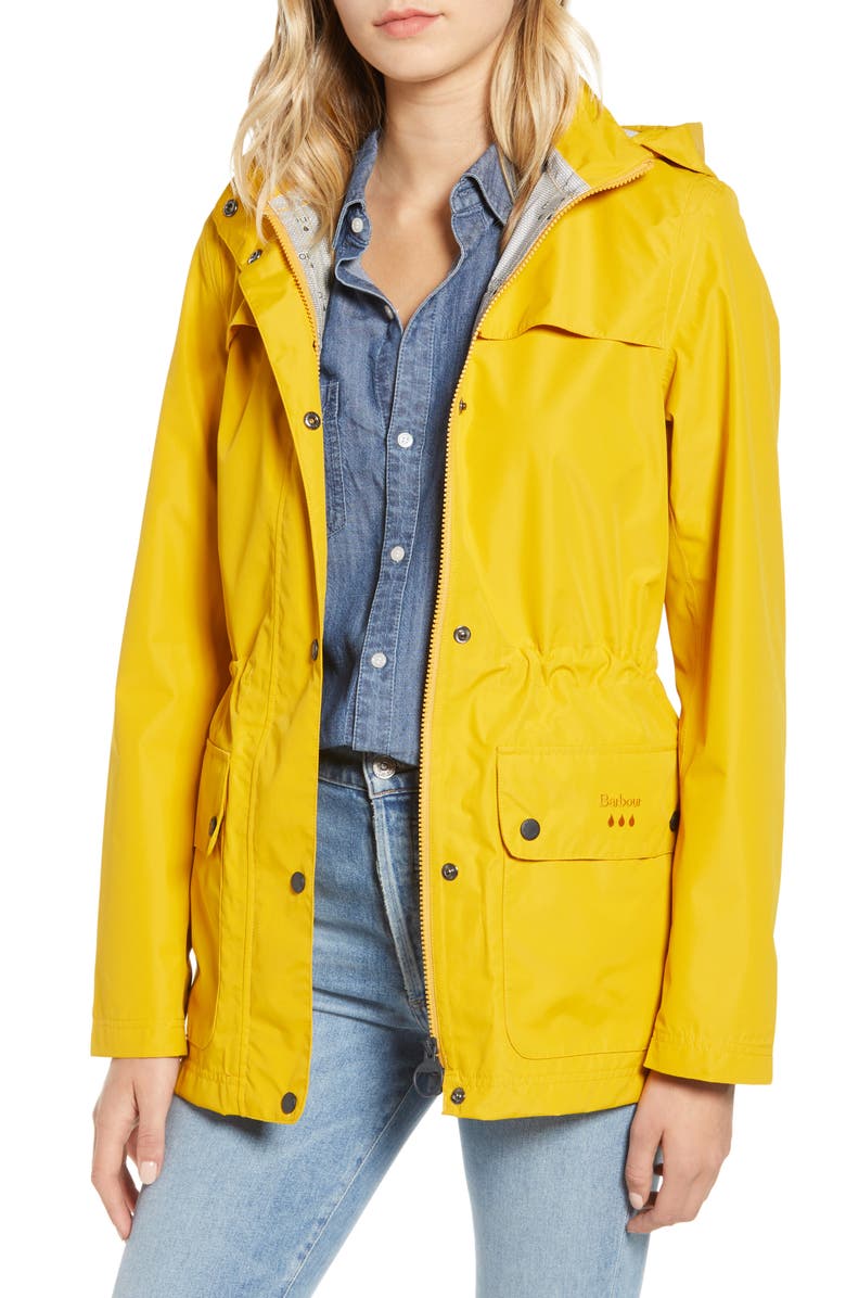 Barbour Drizzel Waterproof Hooded Raincoat, Main, color, 