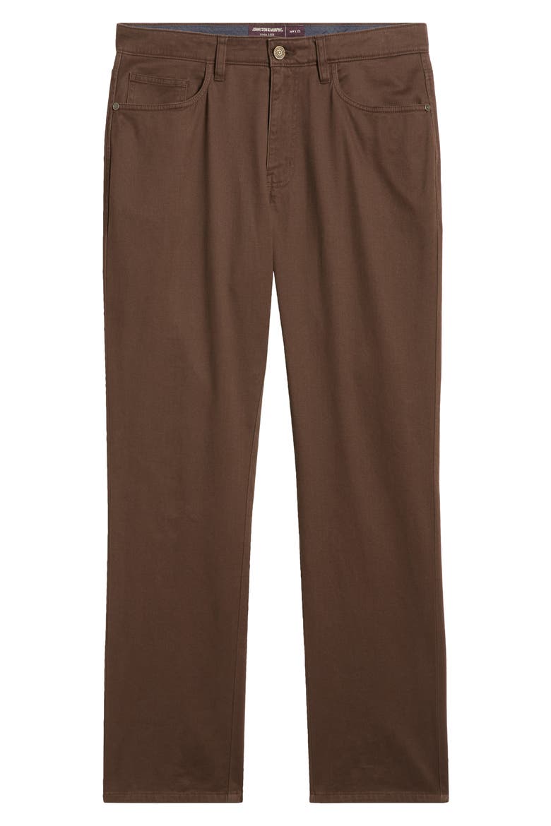 Straight Leg Stretch Pima Cotton Pants, Alternate, color, BROWN