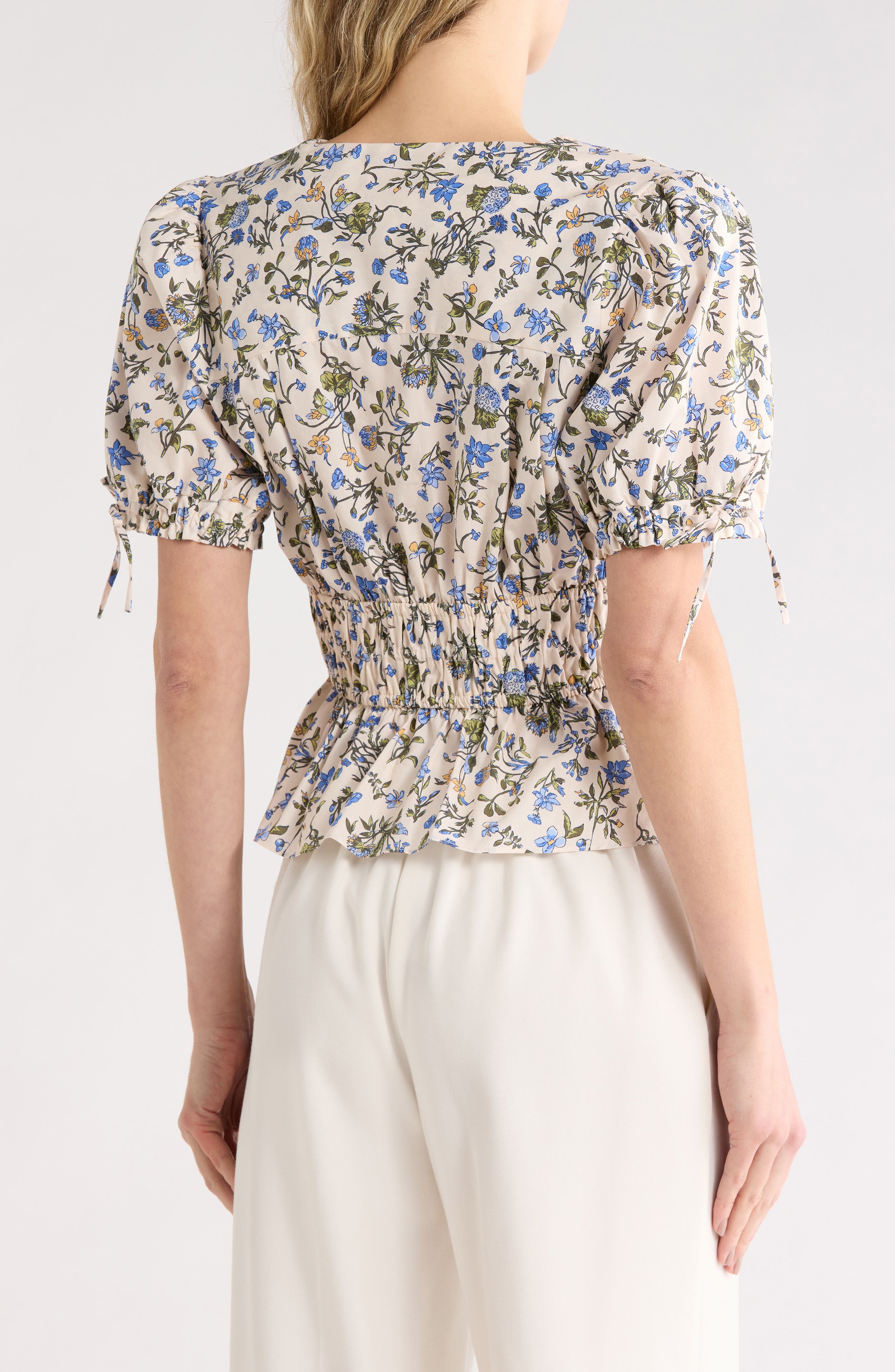 Rhea V-Neck Puff Sleeve Top - image 4