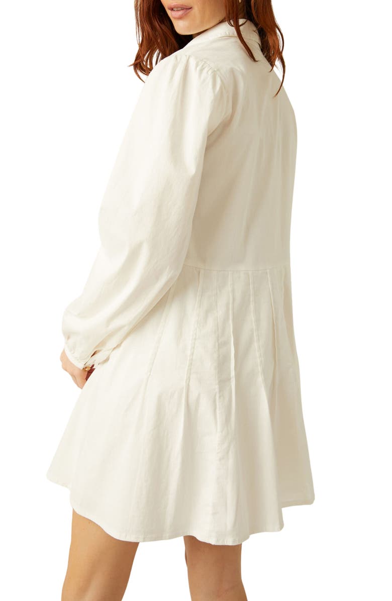 Free People Marvelous Mia Long Sleeve Stretch Cotton Mini Shirtdress, Alternate, color,