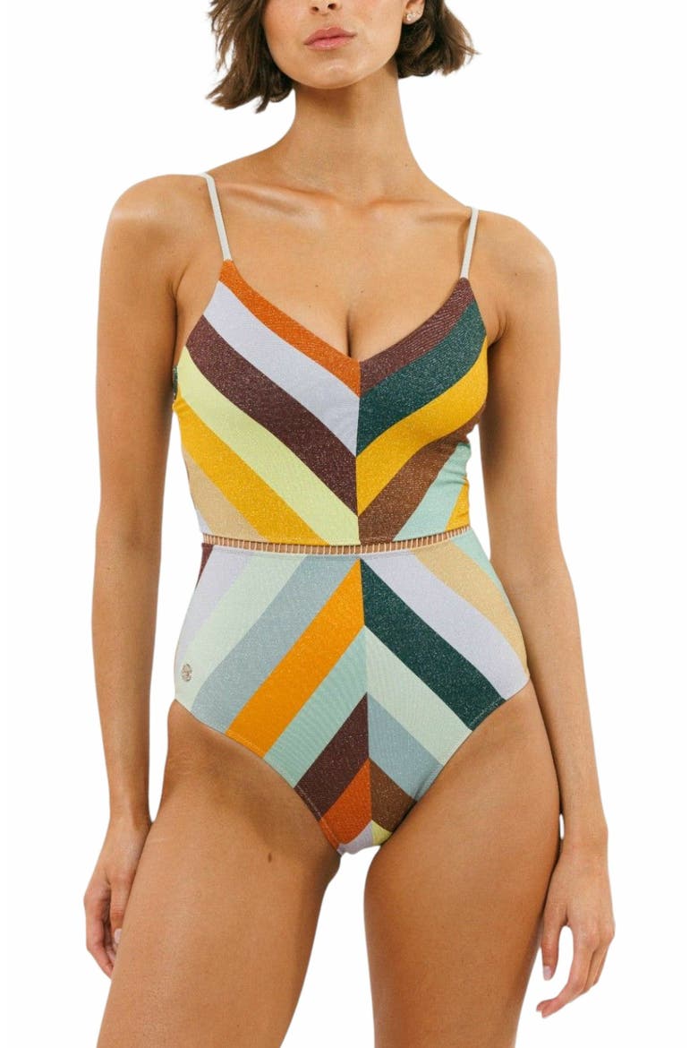 Arava One-piece Swimsuit, Main, color, Multicolor