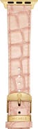 MICHELE Croc Embossed Leather 20mm Apple Watch® Watchband
