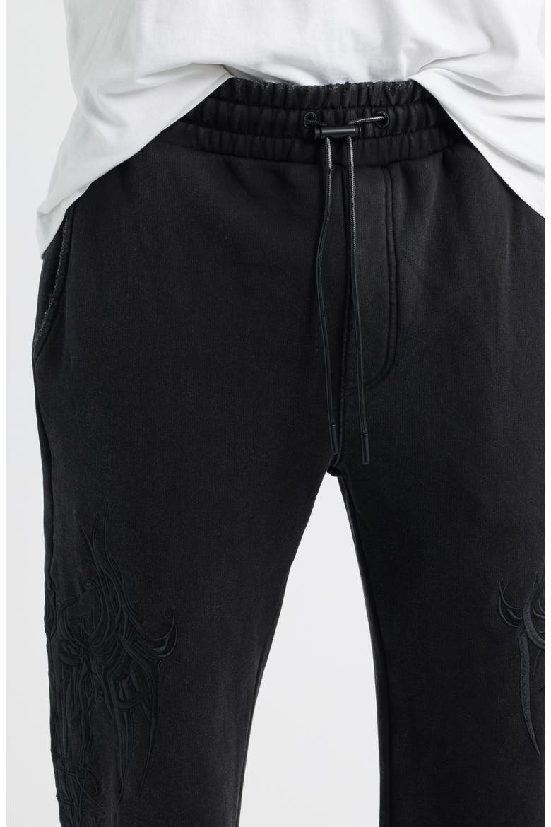 Griffin Cyber Sigilism Flare Sweatpants, Alternate, color, BLACK CYBER SIGILISM