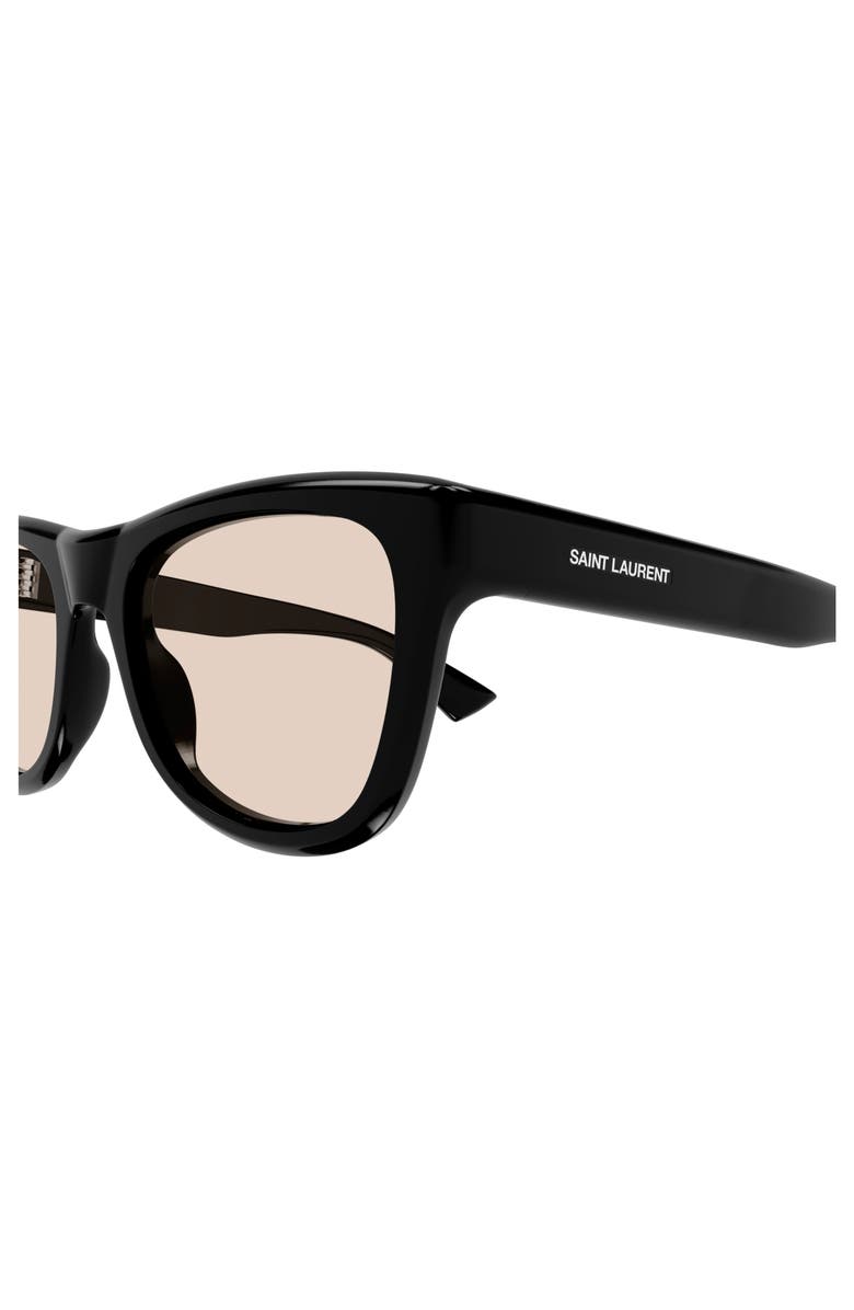 Saint Laurent 53mm Square Sunglasses, Alternate, color, Black