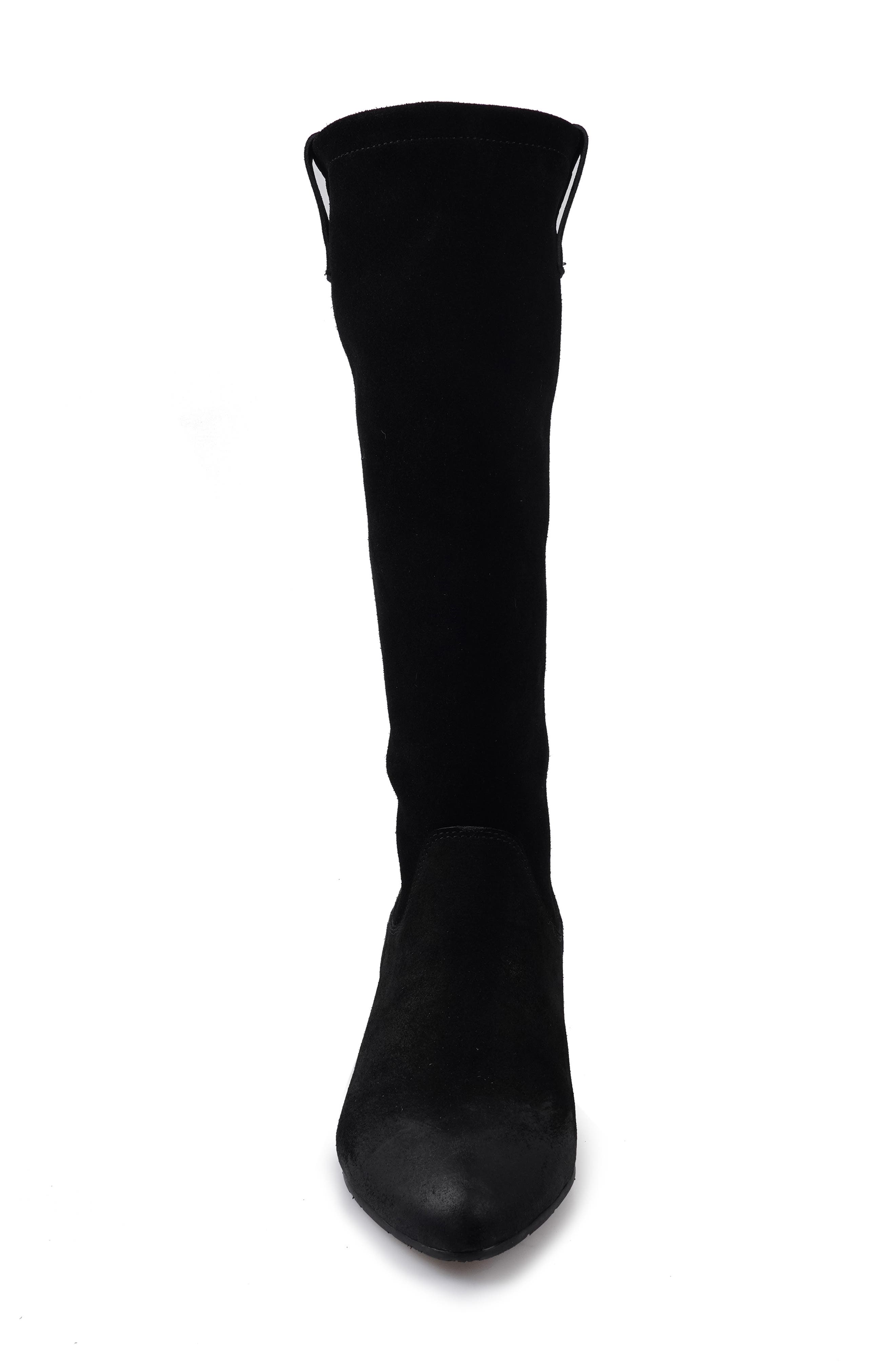 ZIGI Brindle Hidden Wedge Boot, Alternate, color, Black Suede