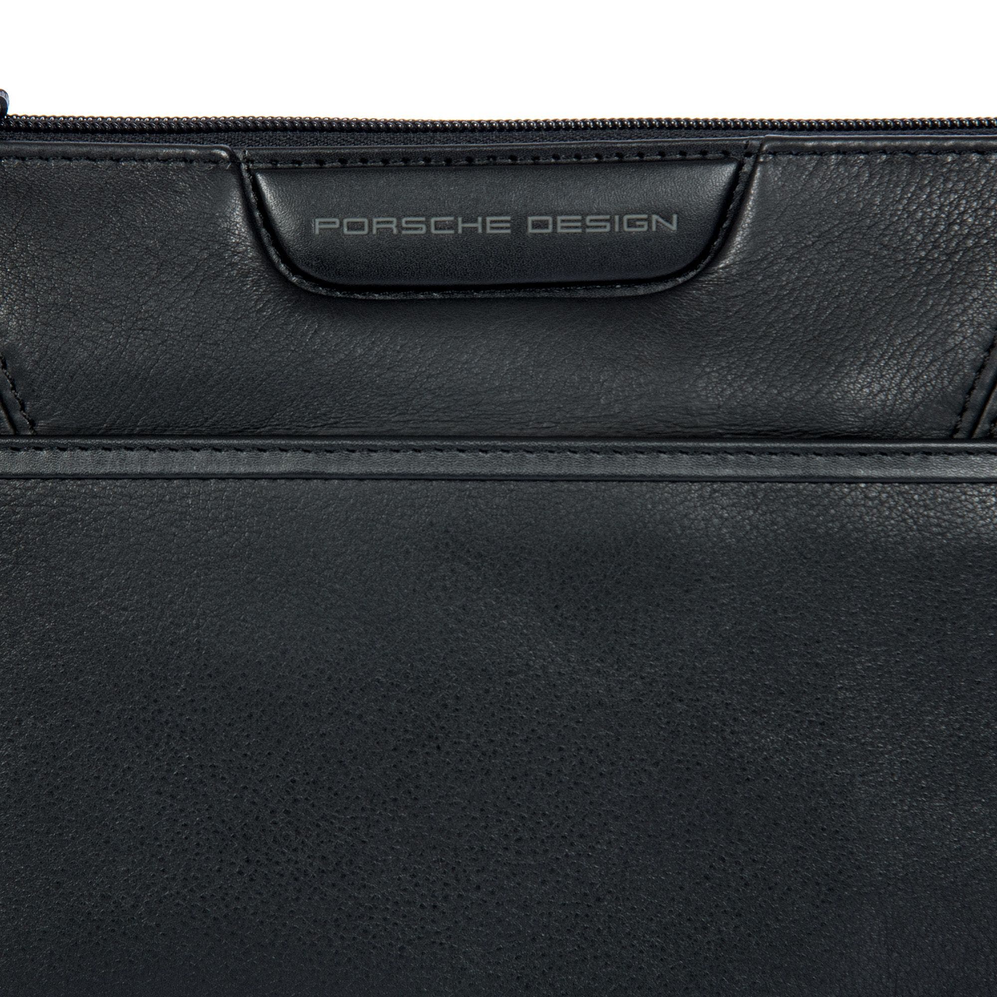 Porsche Design Roadster Leather EVO Clutch Bag, Alternate, color, Black