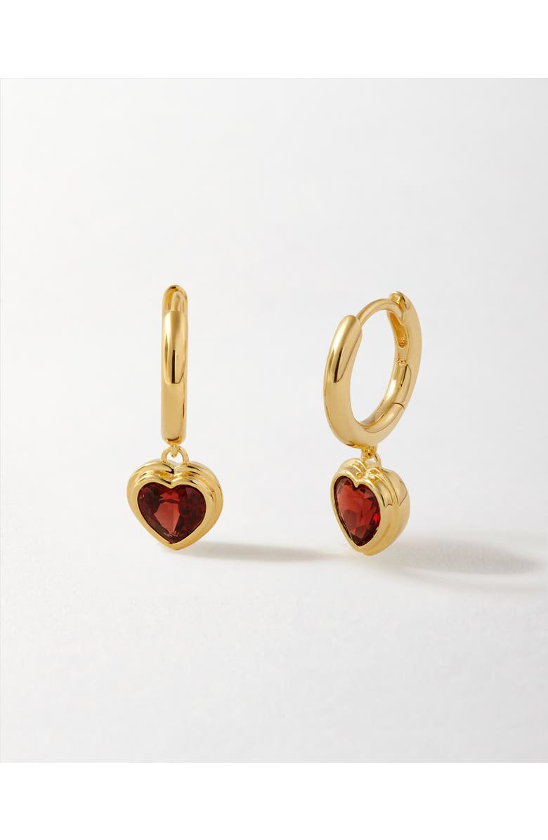Edge of Ember Heart Red Garnet Earrings, Alternate, color, Red Garnet