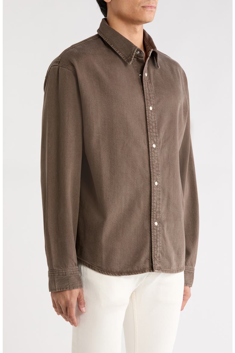 Cotton Overshirt, Alternate, color, BROWNSTONE