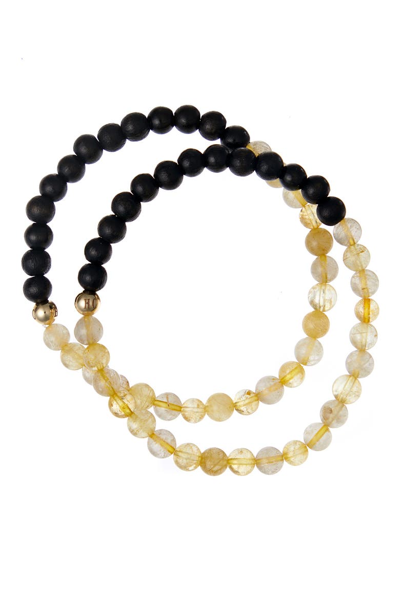 Men's N69 Money Max Set of 2 Healer's Bracelets, Alternate, color, BLACK