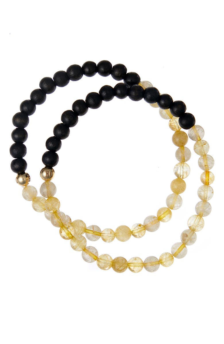 The Healer’s Collection Men's N69 Money Max Set of 2 Healer's Bracelets, Alternate, color, Black