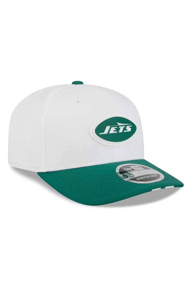 Men's New Era  White/Green New York Jets 2025 NFL Training Camp 9SEVENTY Adjustable Hat, Alternate, color, White