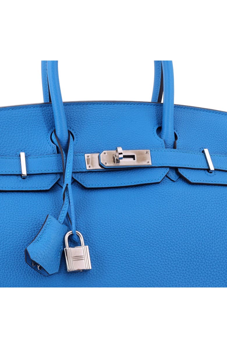 Pre-Owned Hermes Birkin Handbag Blue Togo with Palladium Hardware 30, Alternate, color, Bleu Zanzibar