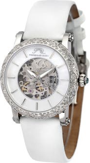 PORSAMO BLEU Women's Liza Topaz Stone Automatic Watch, 38mm x 44mm