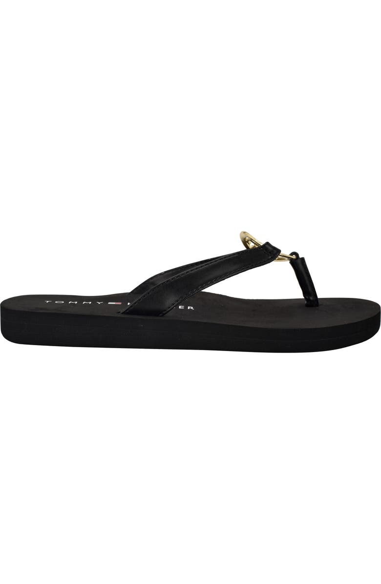 Tommy Hilfiger Crelina Thong Sandal, Alternate, color, Black