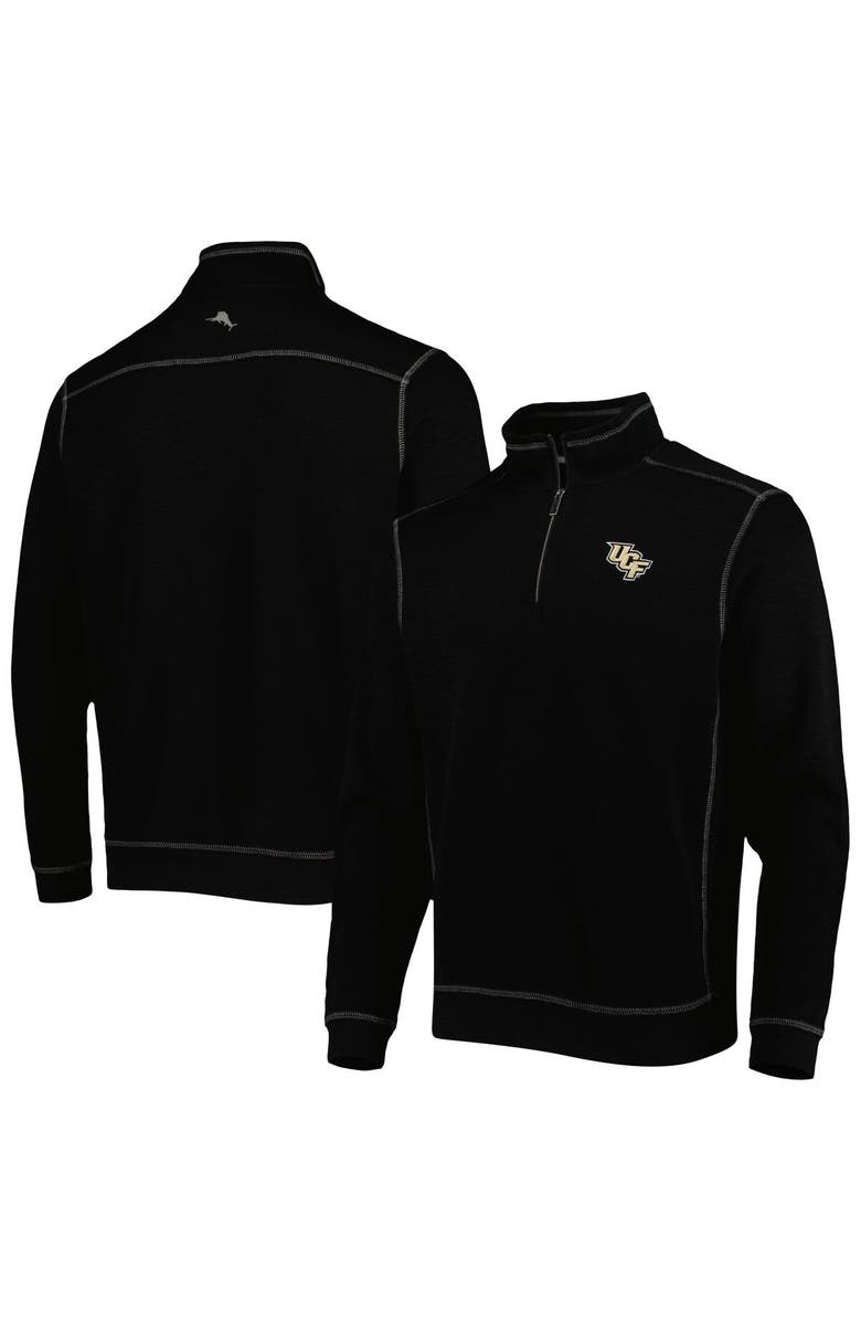 Tommy Bahama Men's Tommy Bahama Black UCF Knights Sport Tobago Bay Tri-Blend Mock Neck Half-Zip Jacket, Main, color, 