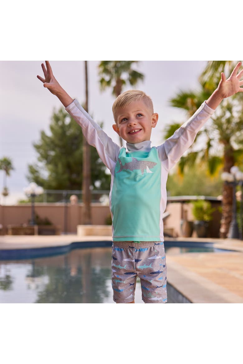 Long Sleeve Adventure Sun & Swim Shirt, Alternate, color, Vintage Sea Buddies