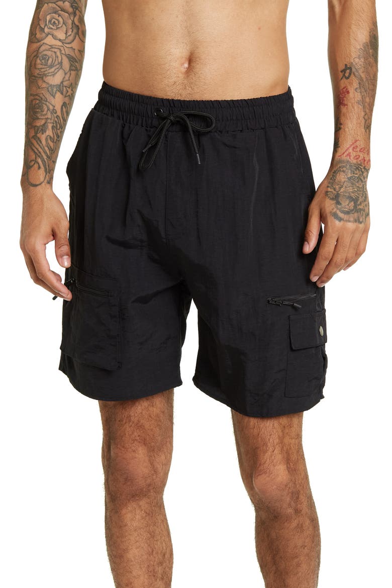 Hastings Nylon Field Shorts, Main, color, BLACK